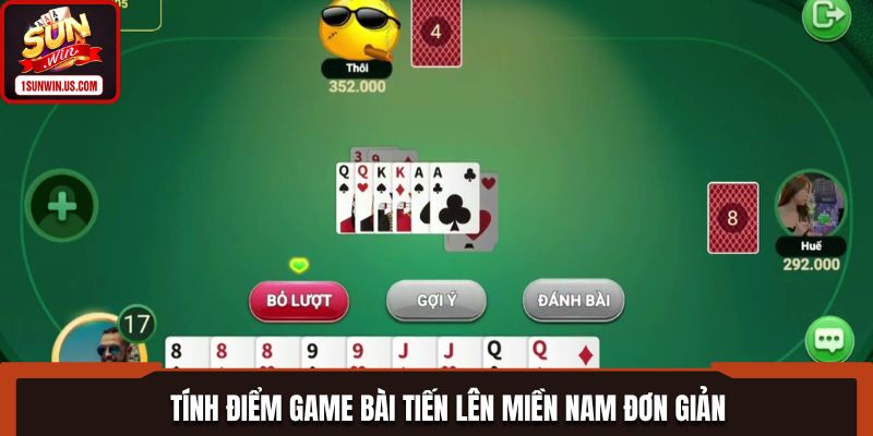 Tính điểm game bài Tiến lên miền Nam đơn giản